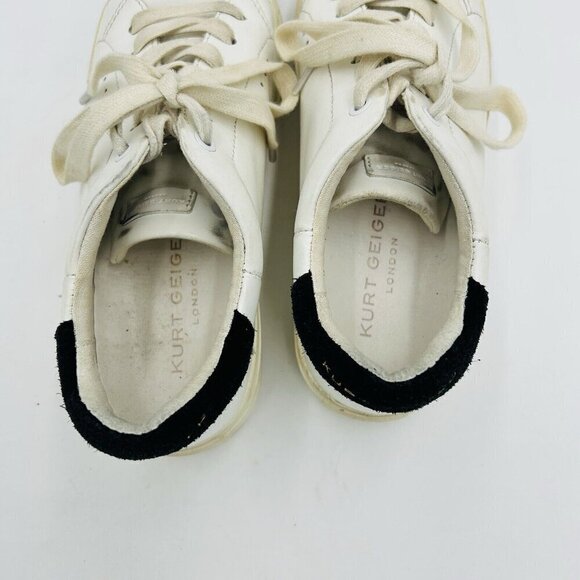 Kurt Geiger London Laney Leather Platform White Sneakers Sz  EU 36.5 US 5.5-6 - Picture 5 of 6